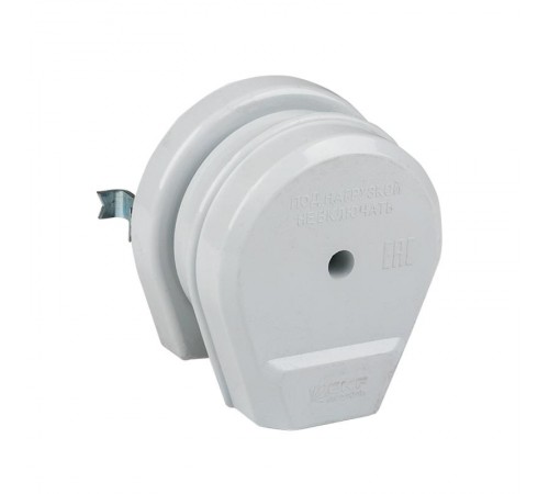 Разъем РШ-ВШ 32А 250В 2P+PE (СУ) пластиковый бел. EKF PROxima  AS-250-H-02  EKF