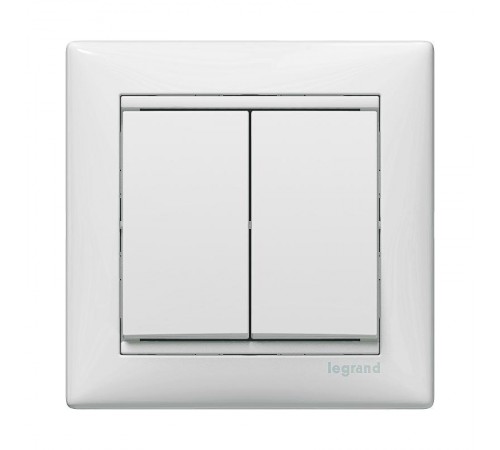 Valena Белый Выключатель 2-х клавишный  774405  Legrand