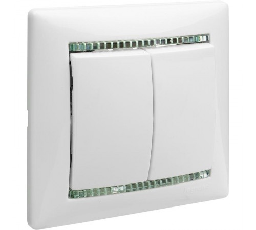 Valena Белый Выключатель 2-х клавишный  774405  Legrand