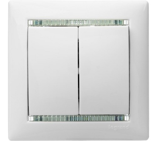 Valena Белый Выключатель 2-х клавишный  774405  Legrand