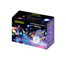 Гирлянда декоративная питание от ЭП  DC-G03-50M, 50 мульт. microLED, 5.1 м., 8 реж., 3xAA, IP44  .5047877  ФАZА