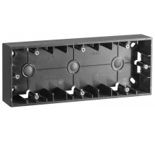 Simon 15 Графит Монтажная коробка для накладного монтажа, 3 поста  1590753-038  Simon