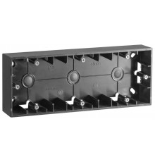 Simon 15 Графит Монтажная коробка для накладного монтажа, 3 поста  1590753-038  Simon