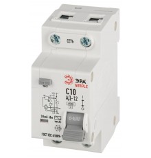 АВДТ 4,5кА  SIMPLE D12E2C10AC30 АД-12 электронное 1P+N С10 30мА тип АС   Б0058919  ЭРА