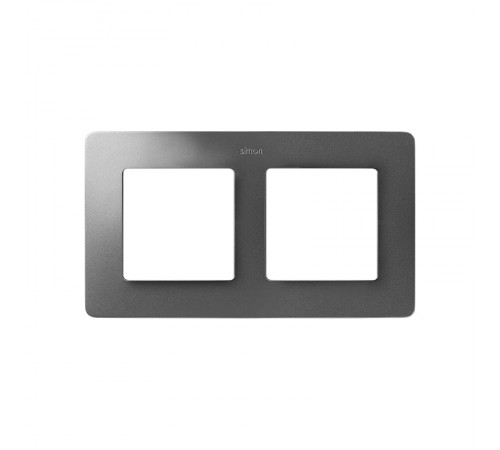 Simon 82 Рамка декоративная, 2 поста, Original, S82 Detail, алюминий-белый  8200620-093  Simon