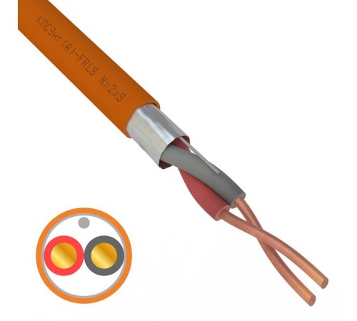 Кабель огнестойкий REXANT КПСЭнг(А)-FRLS 1x2x0,50 мм, бухта 200 м 01-4902-1  REXANT