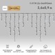 Гирлянда Айсикл (бахрома) светодиодный, 5,6 х 0,9 м, черный провод "КАУЧУК", 230 В, диоды белые, 240 LED  255-245  NEON-NIGHT