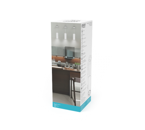 Светильник светодиодный накладной/подвесной HD036 12W (белый/белый) 4100K 79*200мм 1/10  HD036  Gauss