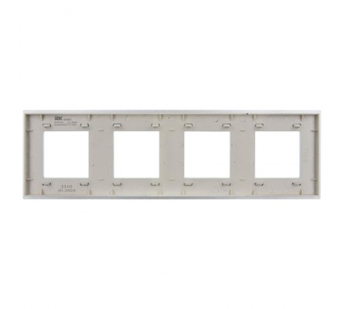 SKANDY Рамка 4-местная SK-F34S металл серебряный   SK-M42-M-K23  IEK