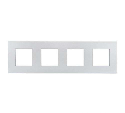 SKANDY Рамка 4-местная SK-F34S металл серебряный   SK-M42-M-K23  IEK