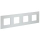 SKANDY Рамка 4-местная SK-F34S металл серебряный   SK-M42-M-K23  IEK