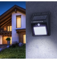 ERAFS064-04 Фасадный светильник с датчиком движения, на солнечной батарее, 20LED, 60 lm  Б0044244  ЭРА