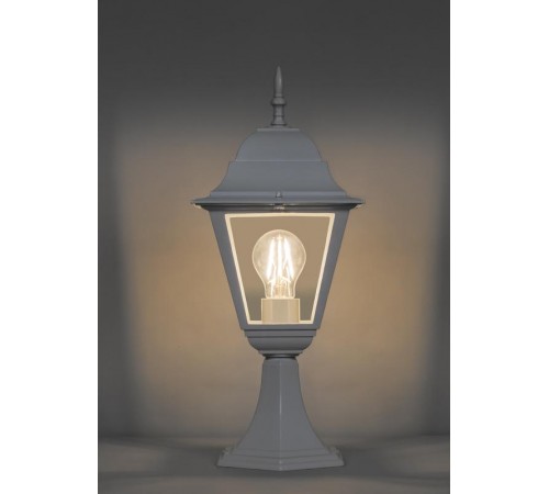 Светильник садово-парковый 4104 60W 230V E27 150*150*410мм белый  11019  FERON