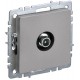 BRITE Розетка TV проходная РТВ10-0-БрС сталь   BR-A10-P-K46  IEK