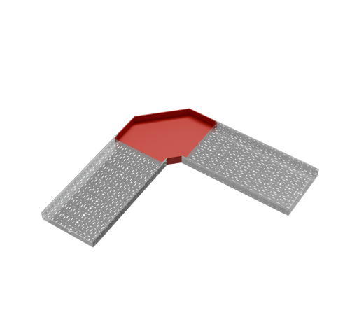 Угол горизонтальный 90 гр. 100х600 мм "ПЛЮС" HD  GLplus90-100-600 HD   КМ-профиль