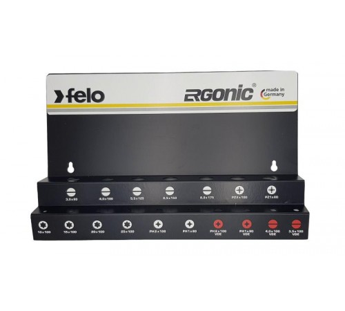 Набор отверток SL/PZ/PH/Tx Ergonic и отверток VDE на стальной стойке, 17 шт  40091743  Felo