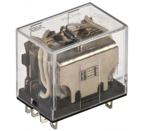 Реле РЭК77/4(LY4) с индикацией 10А 24В DC   RRP10-4-10-024D-LED  IEK