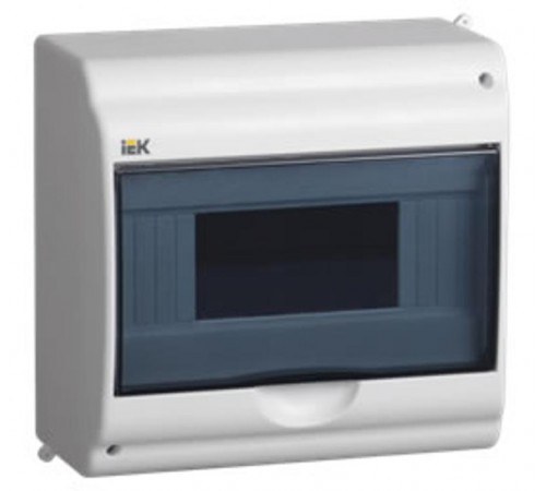 Корпус пластиковый навесной на 9 модулей КМПн 2/9-2 180х188х96мм IP31 белый с прозрачной крышкой KREPTA 3 (в картонной упаковке)  MKP42-N-09-31-02  