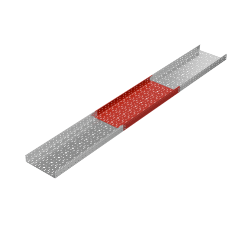 Лоток перф. 80х400х1,0 L3000 мм "Стандарт ПЛЮС" INOX304  LPEplus80-400-1.0-3000 INOX304  КМ - профиль