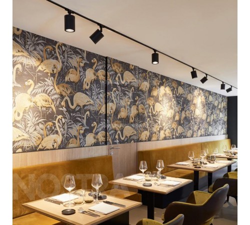 Шинопровод осветительный встраиваемый для трековых светильников, черный, 2м, в наборе токовод, заглушка, крепление, CAB1004  10354  Feron