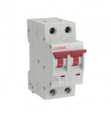 Модульный автоматический выключатель YON MB63, 2P, характеристика C, 10A, 4,5kA  MB63S-2PC10  DKC
