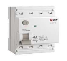 Выключатель дифференциального тока ВД-100N (S) 4п 63А 100мА (тип АС, эл-мех) 6кА PROximа  E1046MS63100  EKF