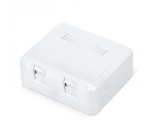 WR-MB-2 Корпус настенной розетки для установки 2-х вставок типа Keystone Jack, цвет белый  505220  WRLine