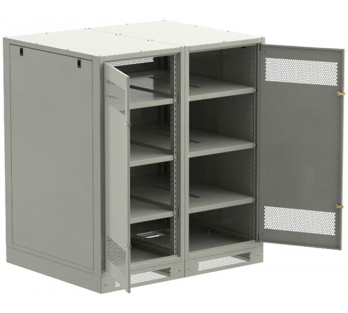 ITK LINEA B Шкаф (пустой) 1350х1200мм дверь двуст. мет. сер.  LB35-13H29-2M  ITK