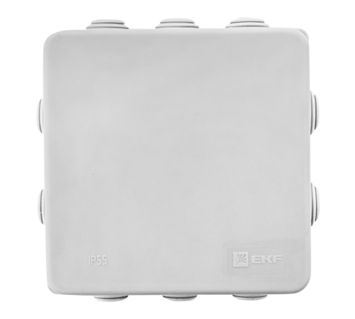 Коробка распределительная КМР-030-014 с крышкой наружная (100х100х50), 10 мембранных вводов IP54 розничный стикер PROxima  plc-kmr-030-014-r  EKF