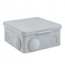 Коробка распределительная КМР-030-014 с крышкой наружная (100х100х50), 10 мембранных вводов IP54 розничный стикер PROxima  plc-kmr-030-014-r  EKF