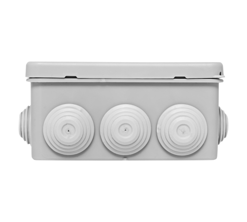 Коробка распределительная КМР-030-014 с крышкой наружная (100х100х50), 10 мембранных вводов IP54 розничный стикер PROxima  plc-kmr-030-014-r  EKF