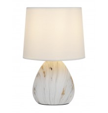 Настольная лампа Damaris D7037-501 1 * Е14 40 Вт керамика белая с золотом  Б0053457  Rivoli