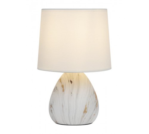 Настольная лампа Damaris D7037-501 1 * Е14 40 Вт керамика белая с золотом  Б0053457  Rivoli