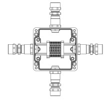 Взрывозащищенная клеммная коробка из полиэстера TBE-P-03-(6xCBC.2)-1xKA2MHK(A)-1xKA2MHK(B)-1xKA2MHK(C)-1xKA2MHK(D)1Ex e IIC Т5 Gb /Ex tb IIIC T95°C Db