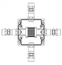 Взрывозащищенная клеммная коробка из полиэстера TBE-P-03-(6xCBC.2)-1xKA2MHK(A)-1xKA2MHK(B)-1xKA2MHK(C)-1xKA2MHK(D)1Ex e IIC Т5 Gb /Ex tb IIIC T95°C Db