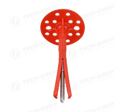 Дюбель для теплоизоляции с мет. гвоздём 10х140 (25 шт) - пакет ( 0,826 кг)  101705  Tech-KREP