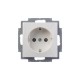 ABB Basic 55 Альп. белый Розетка с/з с защитными шторками  2013-0-5278   2CKA002013A5278  ABB