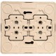 Этюд Кремовый О/У Розетка Розетка 4-ая без заземления без шторок  PA16-205K  SE