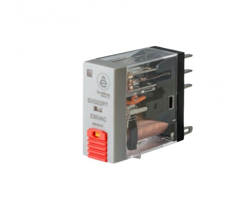 Реле 8A 2CO 230VAC тест кнопка LED  SXG22P7  SE