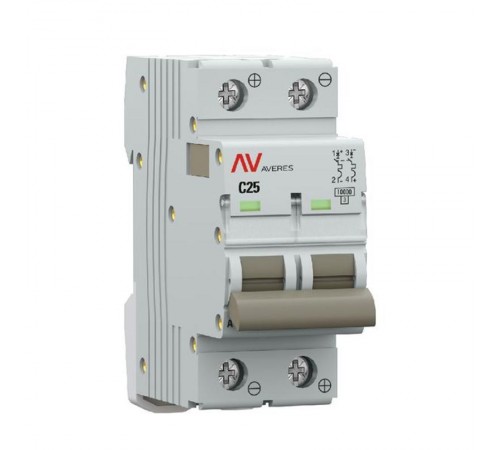 Выключатель автоматический AV-10 DC 2P 25A (C) 10kA  AVERES mcb10-DC-2-25C-av EKF
