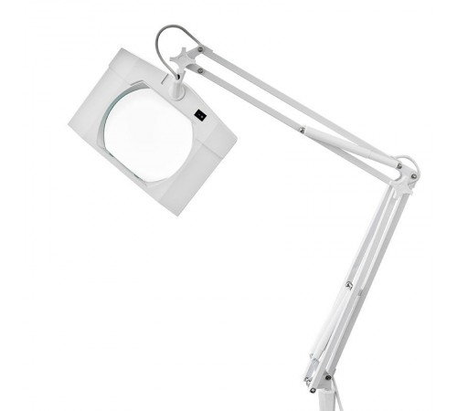 Лупа на струбцине , квадратная, 3D, с подсветкой, белая  31-0101  REXANT