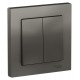 AtlasDesign Сталь Выключатель 2-клавишный сх.5, 10АХ, (в сборе с рамкой)  ATN000952  SE