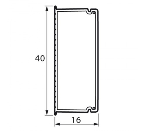 Мини-канал Metra - 40x16 - 2 метра - с крышкой - без перегородки - белый  638194  Legrand
