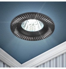 Светильник встраиваемый под лампу KL32 AL/BK/1 MR16,12V, 50W черный/серебро  Б0049563  ЭРА