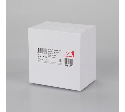 INTELLIGENT ARLIGHT Панель-термостат KNX-113-35-IN (AUX, 20-30V, ext.T-sensor)  025670  Arlight