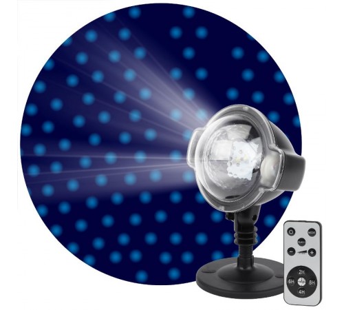 Проектор светодиодная  Падающий снег мультирежим холодный свет,  ENIOP-03 , 220V, IP44 (12/72)  Б0041644  ЭРА