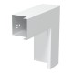 Плоский угол с крышкой кабельного канала LKM 60x60 мм (сталь,белый) (LKM F60060RW)  6249485  OBO Bettermann