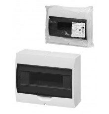 Корпус пластиковый навесной ЩРН-П-12 модулей белый, дымчатая дверца, без шин, IP41  SQ0901-0074  TDM