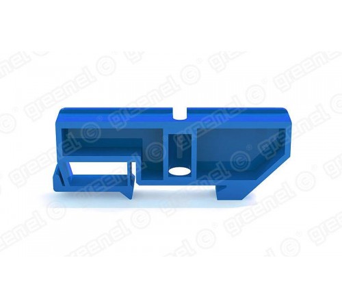 Изолятор для установки нулевой шины на DIN-рейку 35мм. цвет-СИНИЙ (100/500шт)  GE60021-08  Greenel