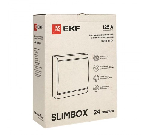 Щит распределительный навесной ЩРН-П-24 "SlimBox" белая дверца IP41 PROxima  sb-n-24w  EKF
